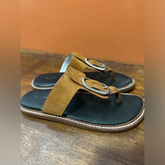 rag & bone Ansley Buckle Thong Suede Sandals women’s size 38 - Picture 12 of 14
